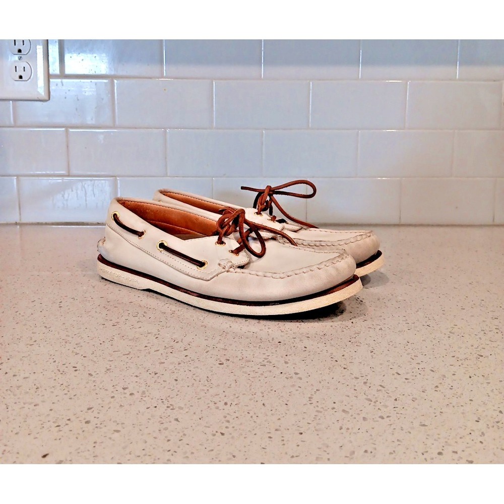 Sperry Mens Gold Cup Ivory Size 9.5M